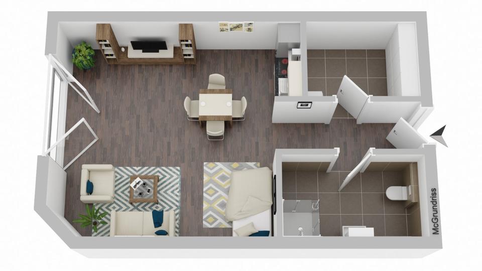 Erdgeschoßwohnung Walsrode - 1 Zimmer, 51 m&sup2;, 659&euro; | Angebot:24660291