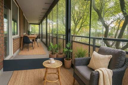 Charmante sanierte 3-Zimmer-Wohnung Möbliert 2x Terrassen + Wintergarten 3 zimmer