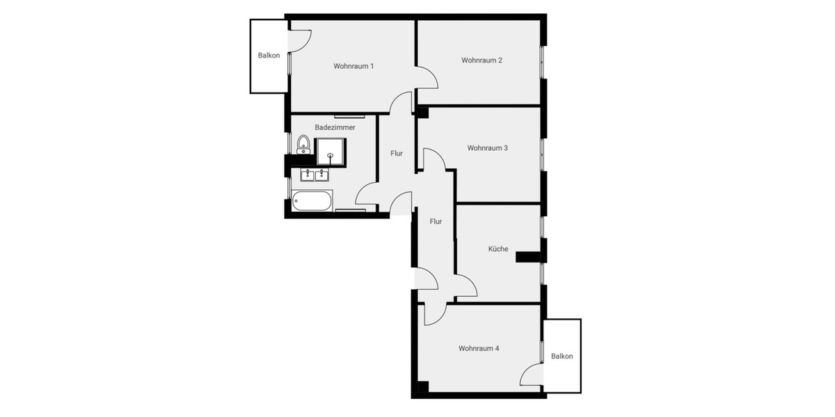 Erdgeschoßwohnung Staßfurt Löderburg - 4 Zimmer, 100 m&sup2;, 1.199&euro; | Angebot:25887270