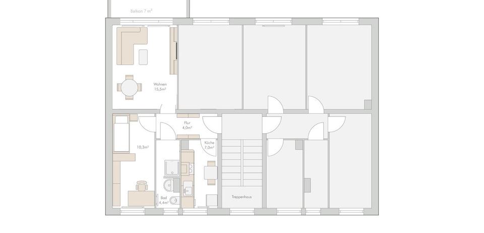 Etagenwohnung Hohe Börde - 2 Zimmer, 45 m&sup2;, 410&euro; | Angebot:26503074