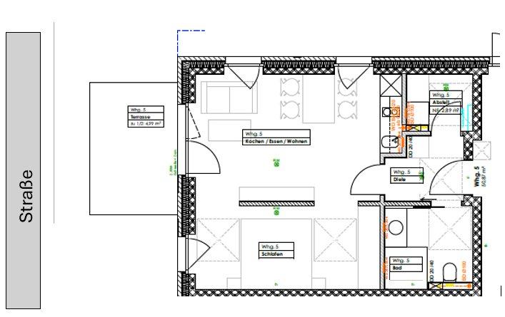Terrassenwohnung Billerbeck - 1.5 Zimmer, 50 m&sup2;, 590&euro; | Angebot:26382805