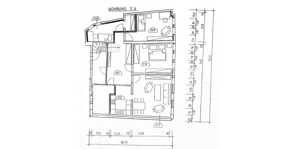 Etagenwohnung Bad Langensalza - 4 Zimmer, 100 m&sup2;, 650&euro; | Angebot:26367199