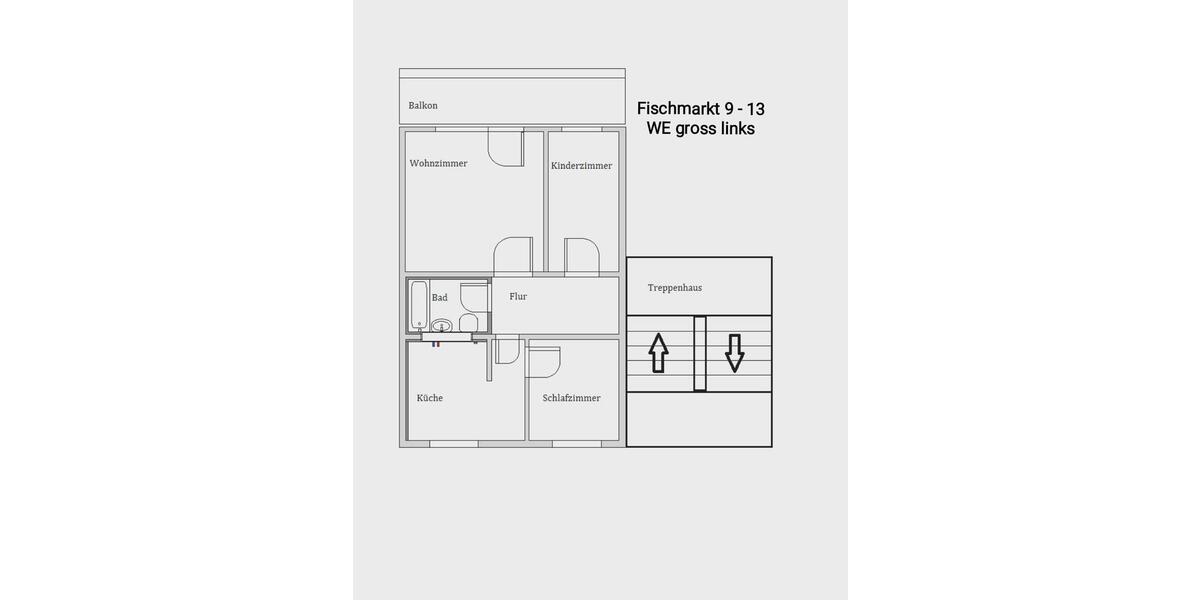 Etagenwohnung Zerbst (Anhalt) - 3 Zimmer, 71 m&sup2;, 485&euro; | Angebot:26492750