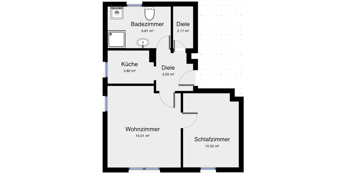 Dachgeschoßwohnung Meißen - 2 Zimmer, 42 m&sup2;, 280&euro; | Angebot:26676946