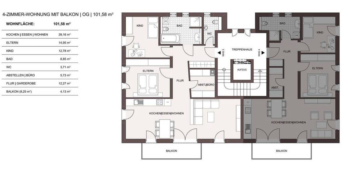 Etagenwohnung Heldenstein Goldau - 3 Zimmer, 101 m&sup2;, 1.280&euro; | Angebot:26929400