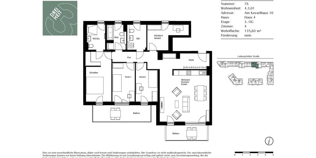 Etagenwohnung München Allach-Untermenzing - 4 Zimmer, 136 m&sup2;, 2.390&euro; | Angebot:24780084