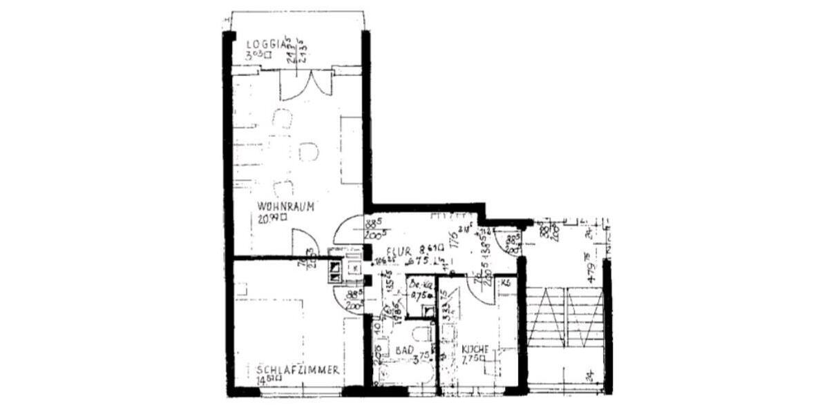 Etagenwohnung Stuttgart Stuttgart-Ost - 2 Zimmer, 58 m&sup2;, 800&euro; | Angebot:26007776