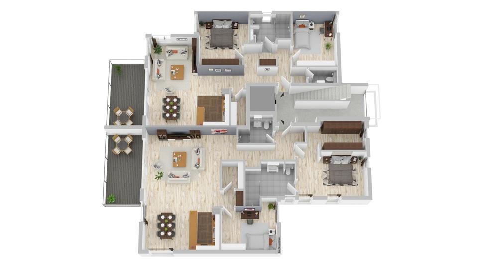Etagenwohnung Bad Oeynhausen - 3 Zimmer, 141 m&sup2;, 1.551&euro; | Angebot:26637419