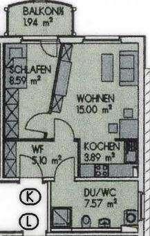 Etagenwohnung Zossen - 2 Zimmer, 42 m&sup2;, 425&euro; | Angebot:25855427