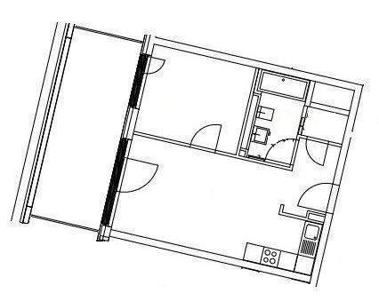 Etagenwohnung Mönchengladbach Stadtmitte - 2 Zimmer, 53 m&sup2;, 714&euro; | Angebot:25052080