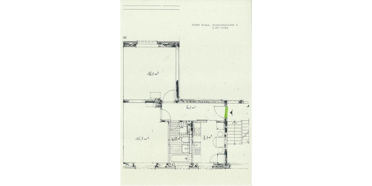 Erdgeschoßwohnung Riesa - 2 Zimmer, 53 m&sup2;, 272&euro; | Angebot:25974070