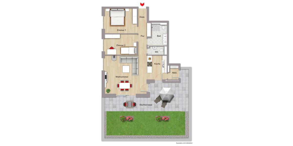 Dachgeschoßwohnung Leonberg - 3 Zimmer, 99 m&sup2;, 2.083&euro; | Angebot:23712851