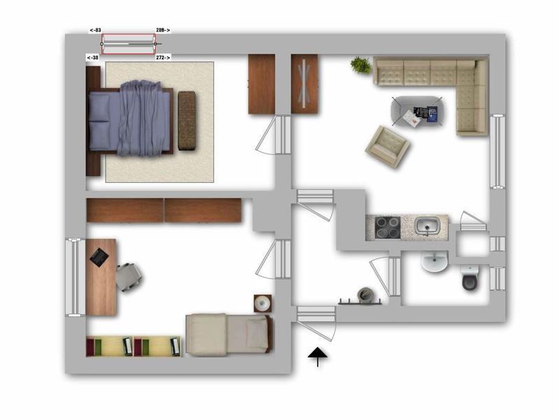 2-Zi.-Wohnung mit großer Wohnküche