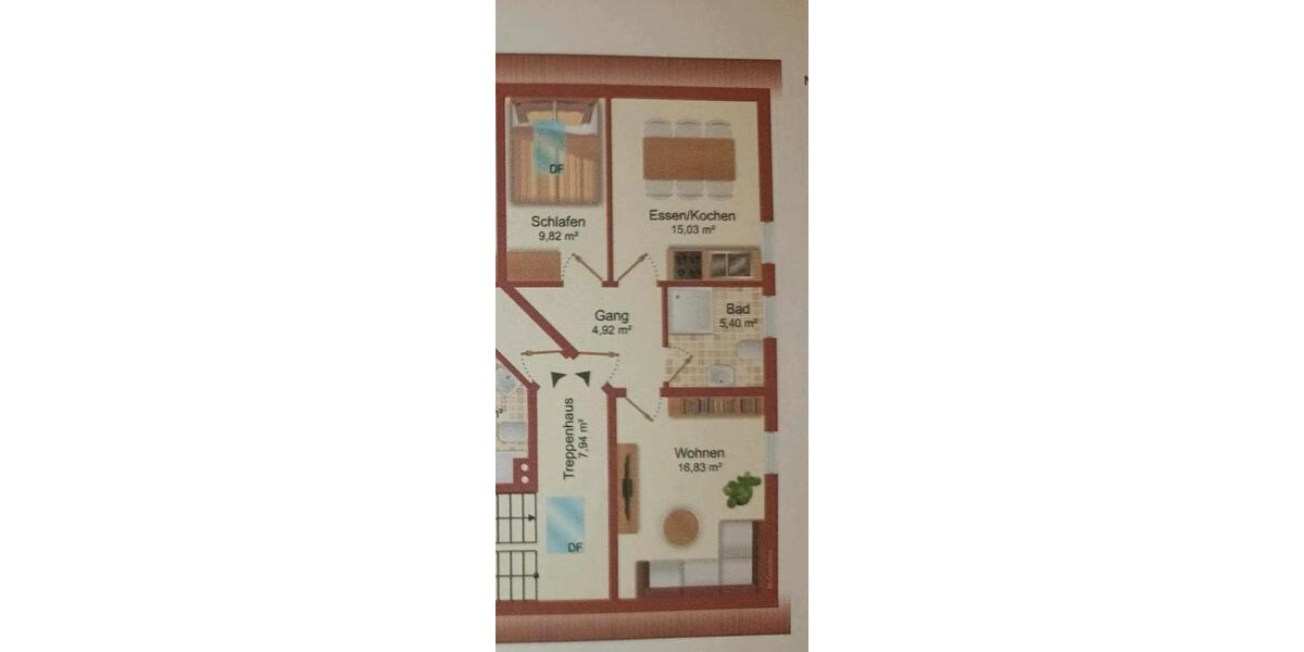 Dachgeschoßwohnung Kößlarn - 2 Zimmer, 40 m&sup2;, 340&euro; | Angebot:25451174