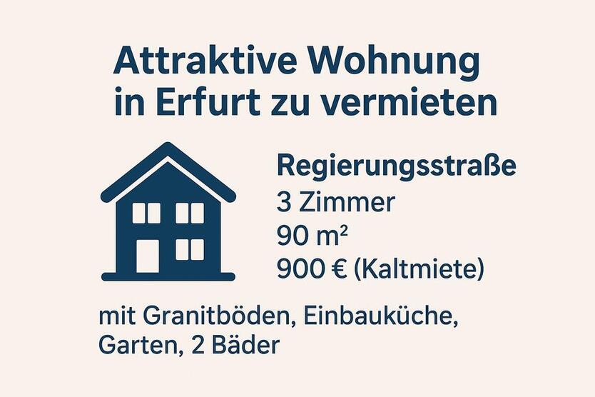 Große 3-Zimmer-Wohnung, 90 m², Küche + Garten ab 01.12.