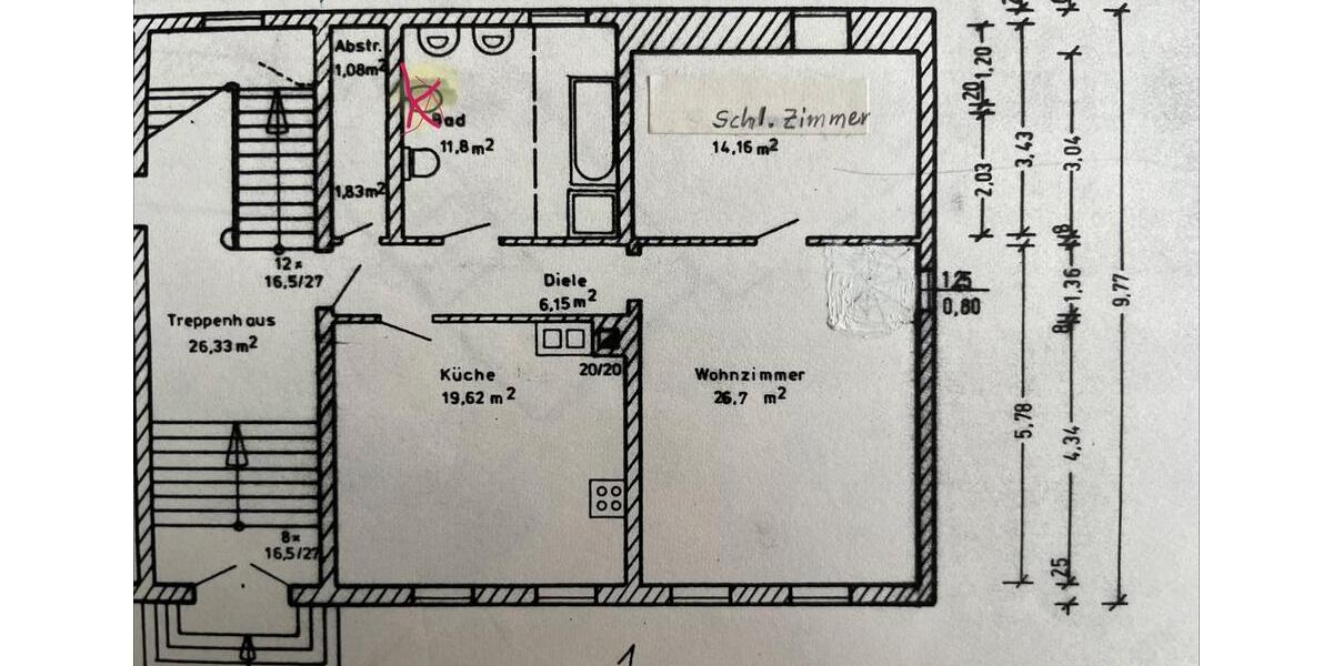 Etagenwohnung Kaufungen - 1 Zimmer, 81 m&sup2;, 900&euro; | Angebot:25590700