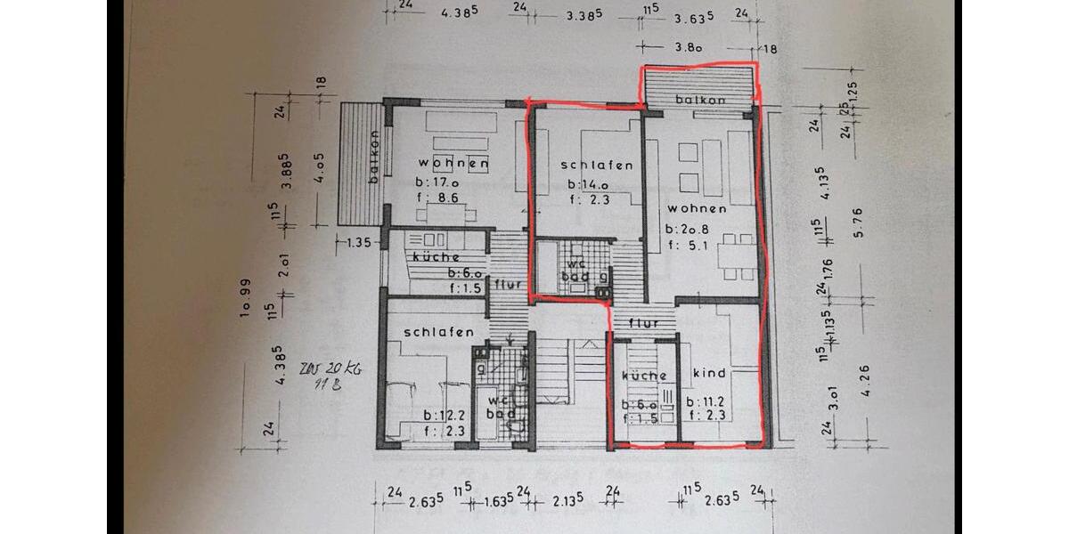 Etagenwohnung Schwaigern - 3 Zimmer, 65 m&sup2;, 960&euro; | Angebot:26663432
