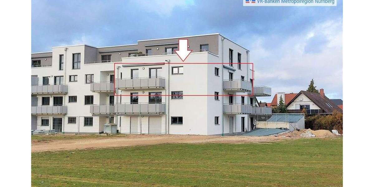 Baujahr 2022, wieder verfügbar, 3-Zimmer-ETW mit EBK, zwei Balkonen und TG-Stellplatz 3 zimmer