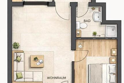 Modernisierte Wohnung im Zentrum von Quickborn – Top-Lage 2 zimmer