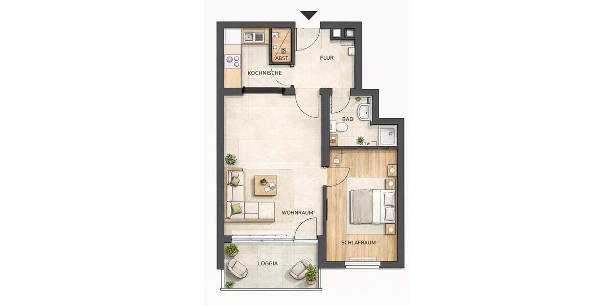 Modernisierte Wohnung im Zentrum von Quickborn – Top-Lage 2 zimmer