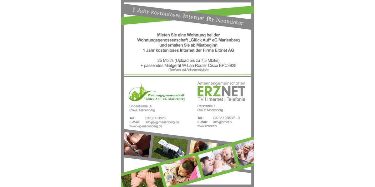 Etagenwohnung Marienberg - 2 Zimmer, 51 m&sup2;, 257&euro; | Angebot:26230292