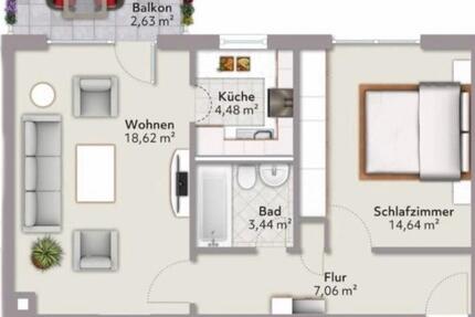 Wohnung Burghausen - 2 Zimmer, 52 m&sup2;, 800&euro; | Angebot:25637788