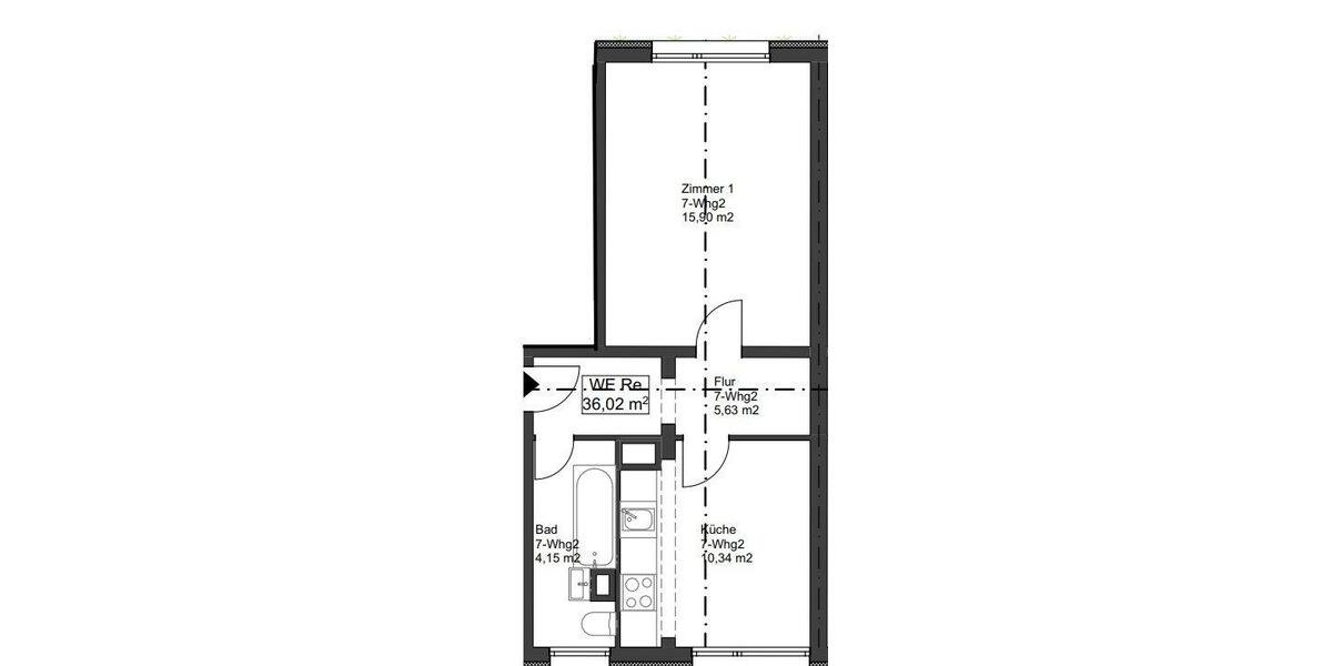 Etagenwohnung Rosenow - 1 Zimmer, 37 m&sup2;, 200&euro; | Angebot:26284709