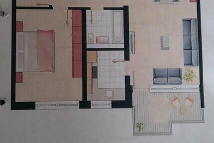 2-Zimmer-Wohnung mit Möbeln, Balkon und TG-Stellplatz zimmer