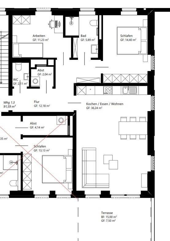 3 Zimmer Wohnung zimmer