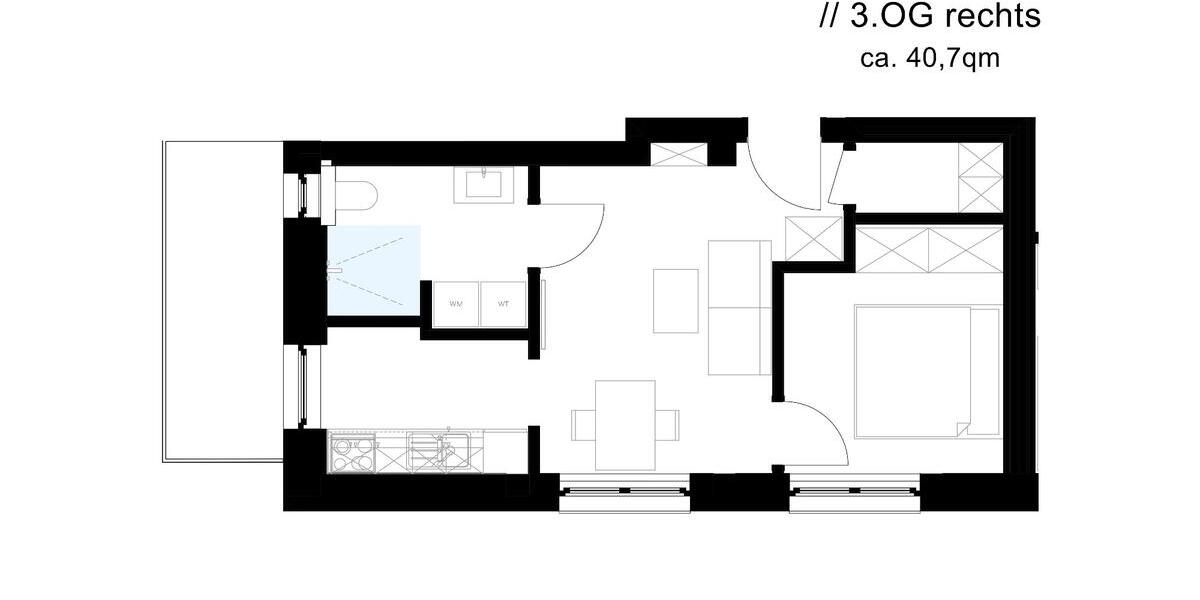 Etagenwohnung Olpe - 2 Zimmer, 37 m&sup2;, 616&euro; | Angebot:26148536