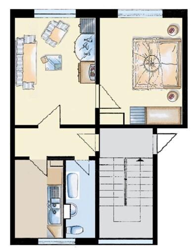 Etagenwohnung Drei Gleichen - 2 Zimmer, 47 m&sup2;, 320&euro; | Angebot:25216126