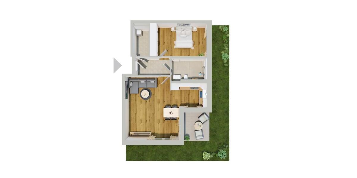 Erdgeschoßwohnung Deggendorf - 2 Zimmer, 68 m&sup2;, 880&euro; | Angebot:25102124