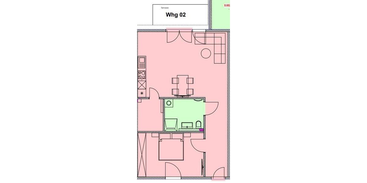 Erdgeschoßwohnung Husum - 2 Zimmer, 70 m&sup2;, 980&euro; | Angebot:26481478