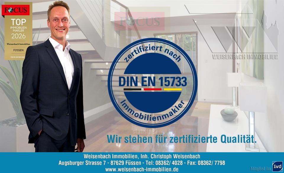 Etagenwohnung Füssen - 3 Zimmer, 79 m&sup2;, 760&euro; | Angebot:25765708