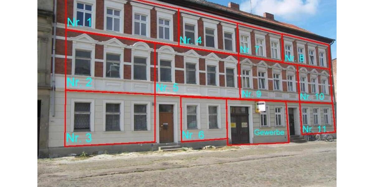 Etagenwohnung Wittenberge - 2 Zimmer, 61 m&sup2;, 345&euro; | Angebot:24871030
