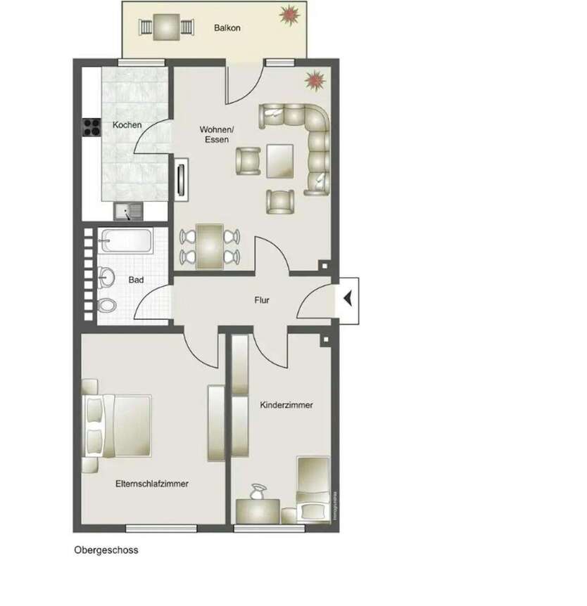 Wohnen auf Zeit in Düsseldorf 1.085 € 2 zimmer