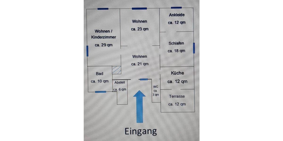 5 Zimmer Wohnung Ettlingen Kernstadt Balkon Garten befristet zimmer