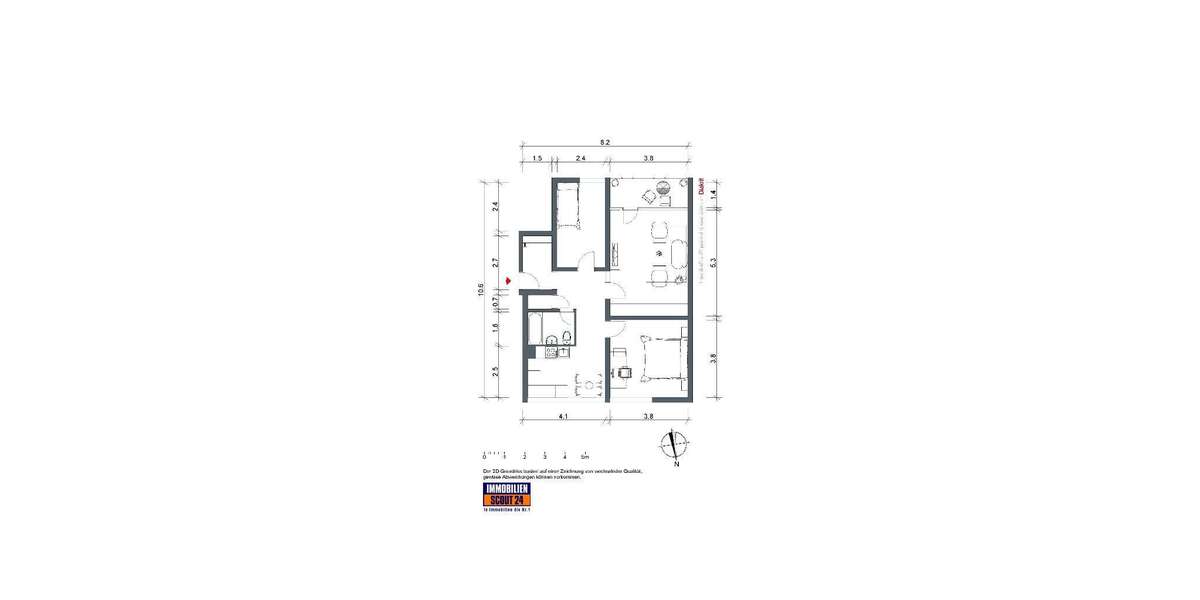 Etagenwohnung Kreuztal - 3 Zimmer, 75 m&sup2;, 389&euro; | Angebot:26750255