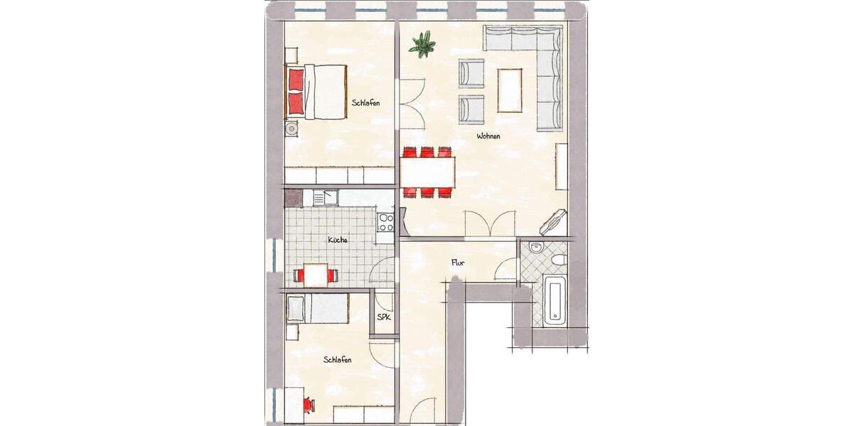 Etagenwohnung Itzehoe - 3 Zimmer, 108 m&sup2;, 925&euro; | Angebot:24860530