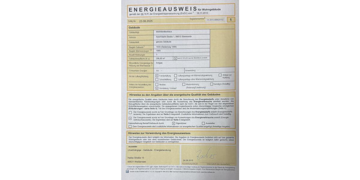 Etagenwohnung Sömmerda - 3 Zimmer, 91 m&sup2;, 700&euro; | Angebot:26279346