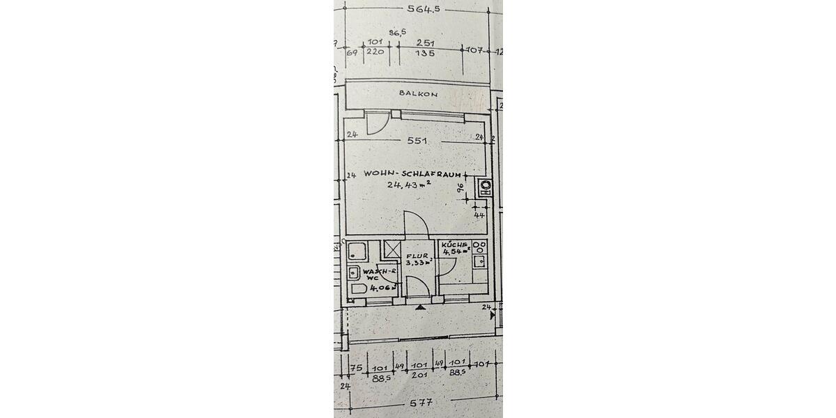 Erdgeschoßwohnung Kronach - 1 Zimmer, 37 m&sup2;, 370&euro; | Angebot:26620621