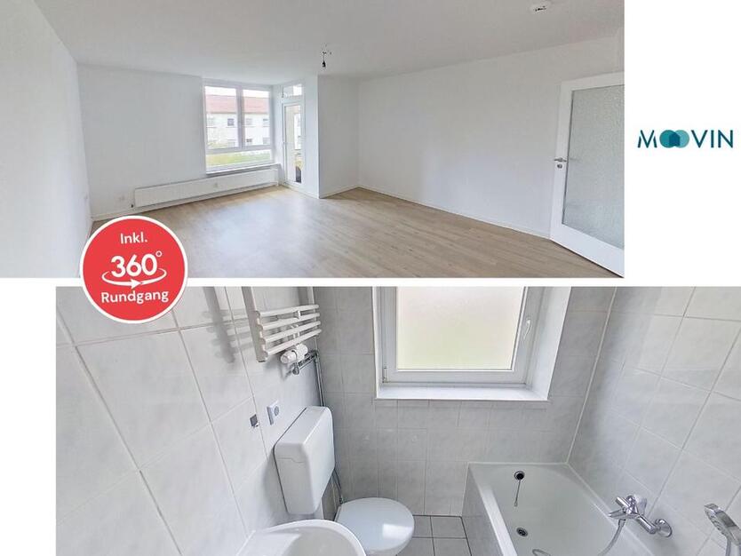 ** Helle 3-Zimmer Wohnung mit TAGESLICHTBAD und BALKON in Roding! **