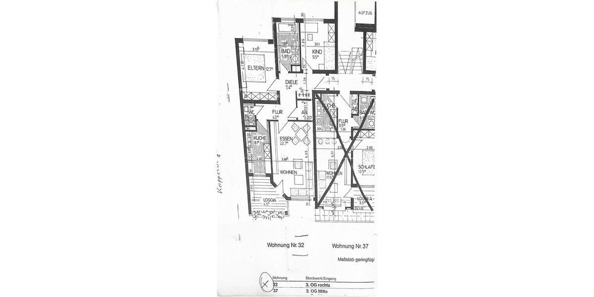 Etagenwohnung Waiblingen - 3 Zimmer, 79 m&sup2;, 1.300&euro; | Angebot:26431326