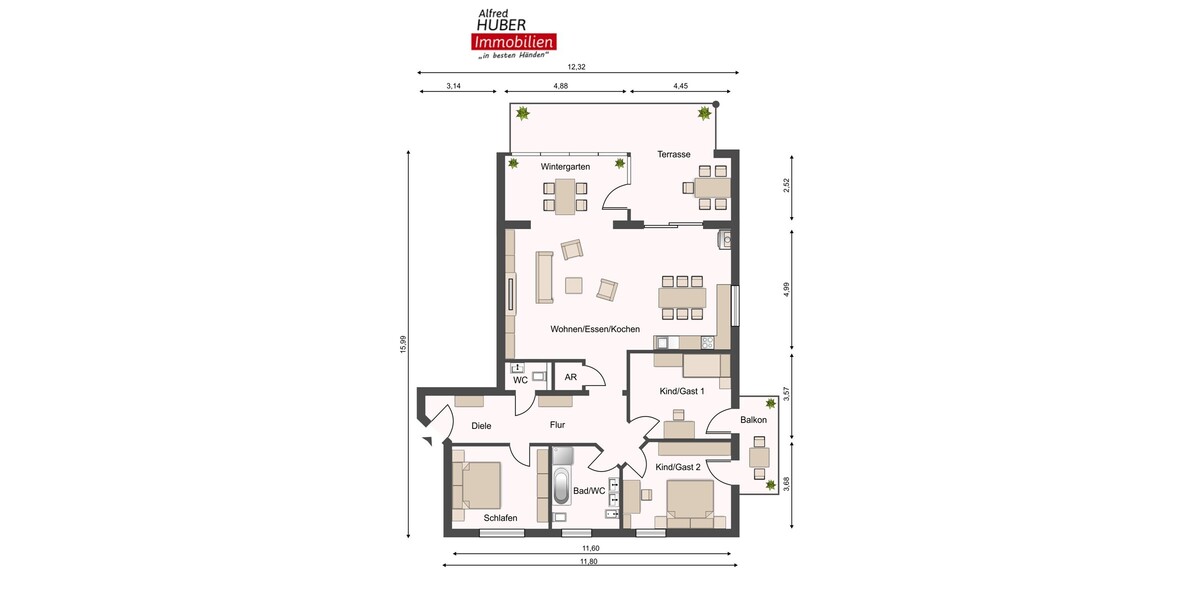 Anpruchsvolles Wohnen in bester Lage - 4 Zimmer Penthouse Wohnung in Freilassing - frei ab 01.10.26 - Einfamilienhaus Freilassing Freilassing | Angebot:27152365