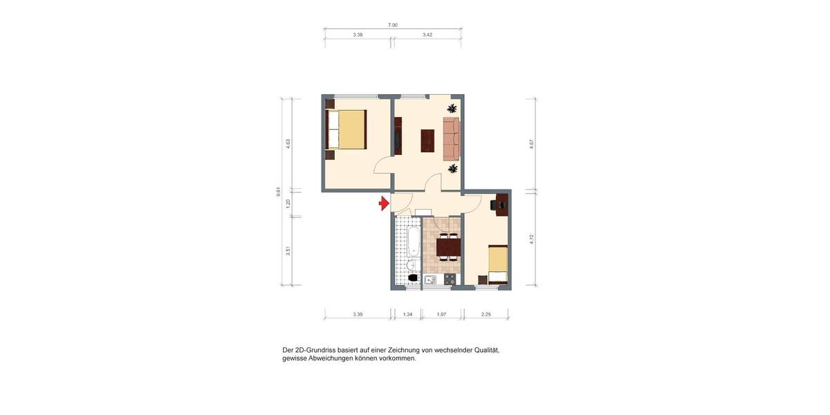Etagenwohnung Döbeln Pommlitz - 3 Zimmer, 57 m&sup2;, 299&euro; | Angebot:26723712