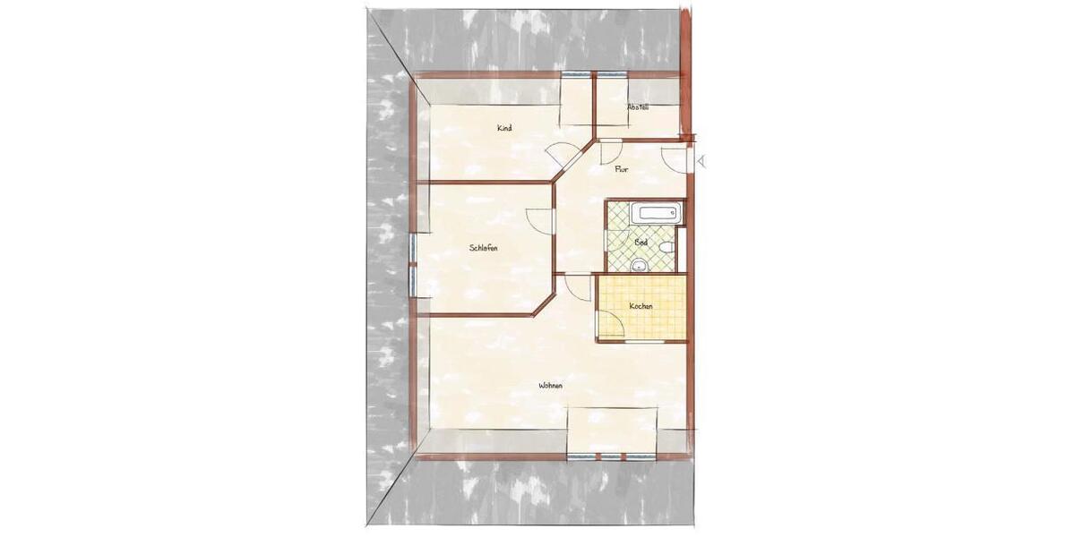 Dachgeschoßwohnung Senftenberg - 3 Zimmer, 87 m&sup2;, 568&euro; | Angebot:25438568
