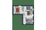 Etagenwohnung Duisburg Obermeiderich - 2 Zimmer, 46 m&sup2;, 349&euro; | Angebot:26345366