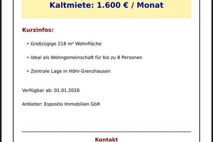 Wohnung zu vermieten
