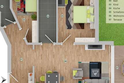 Wohnung Bonn Lannesdorf - 3 Zimmer, 72 m&sup2;, 1.150&euro; | Angebot:25151366