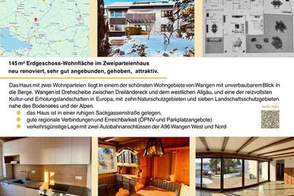 Wohnung Wangen im Allgäu - 4 Zimmer, 143 m&sup2;, 1.700&euro; | Angebot:24702901